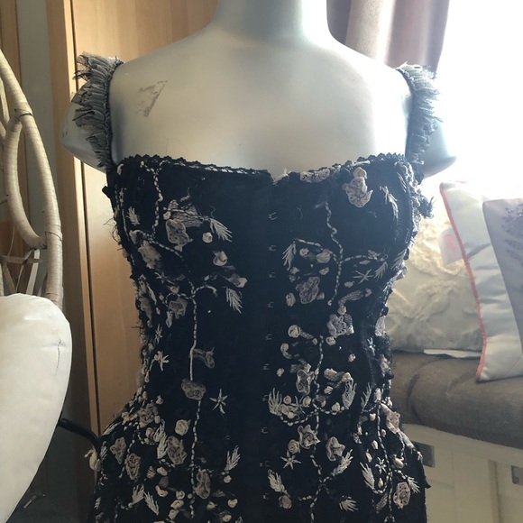 bebe | Tops | Bebe Elegant Black Floral Corset Top Size S Thj3